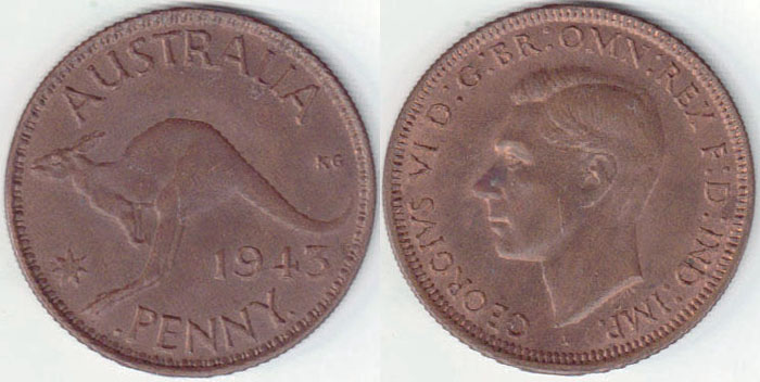 1943 I Australia Penny (aUnc) A003111